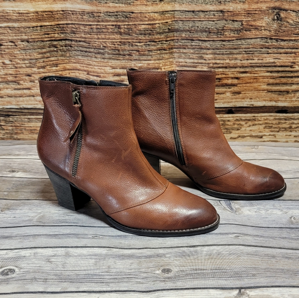 Paul Green Brown Ankle Boots 10.5
